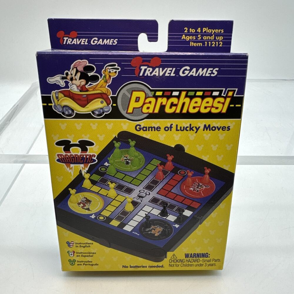 Extremely Rare New In Box Walt Disney World Travel Games Parcheesi